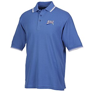 Whisper Easy-Care Pique Polo with Tipping - Men's Main Image