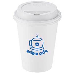Paper Hot/Cold Cup with Traveler Lid - 12 oz. - Low Qty Main Image