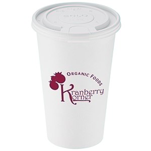Paper Hot/Cold Cup with Tear Tab Lid - 16 oz. Main Image