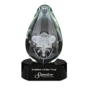 Polar Art Glass Award - Black Base Main Image