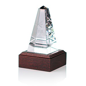 Imperial Obelisk Crystal Award - Mahogony Base Main Image