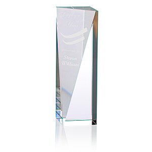 Skyline Sheared Crystal Tower Award - 8" Main Image