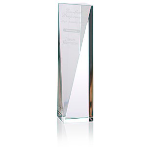 Skyline Sheared Crystal Tower Award - 10" Main Image