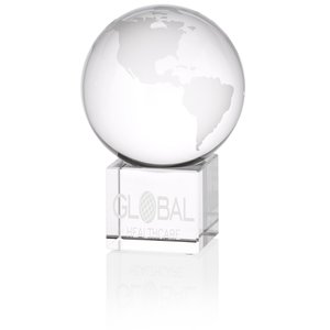 Globe Crystal Desktop Award - 5" Main Image
