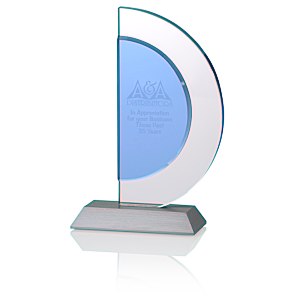 Indigo Celebration Crystal Award - Crescent Main Image