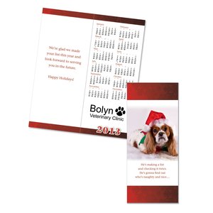 Greet n Keep Calendar Card - Christmas Puppy Main Image