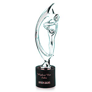 Showstopper Cast Metal Achievement Award - 14" - Chrome Main Image