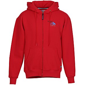 Cotton Rich Zip Front Hoodie - Embroidered Main Image