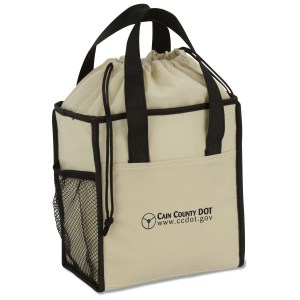 Drawstring Lunch Cooler Tote - Closeout Main Image
