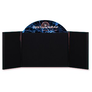 Briefcase Tabletop Display with Curved Header - 18" x 48" Main Image