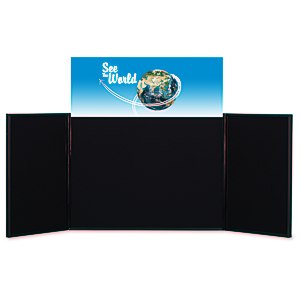 Briefcase Tabletop Display with Rect. Header - 24" x 64" Main Image