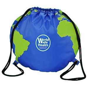 Globe Drawstring Backpack Main Image