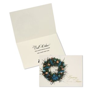 Ribbon & Wreath Greeting Card Main Image
