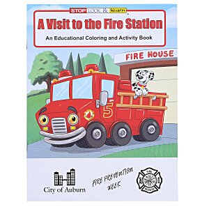 A Visit to the Fire Station Coloring Book Main Image