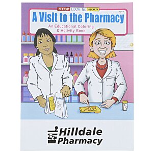 A Visit to the Pharmacy Coloring Book Main Image