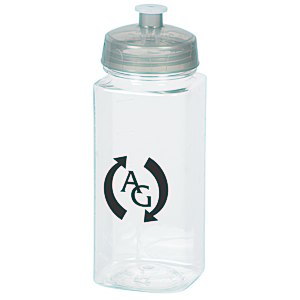 PolySure Squared-Up Water Bottle - 24 oz. - Clear Main Image