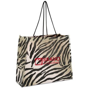 Non-Woven Swanky Shopper - Zebra - Closeout Main Image