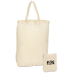 Foldable Cotton Grocery Tote - Closeout Main Image
