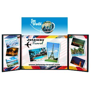 Briefcase Tabletop Display with Rect. Header - 24" x 64" - Full Color Main Image