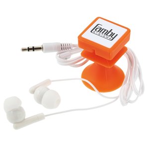Ear Buds w/Suction Phone Stand Main Image