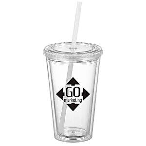 Victory Tumbler with Mood Straw - 16 oz. Main Image
