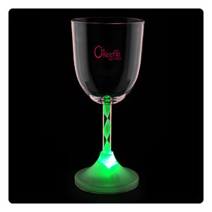 Wine Glass with Light-Up Spiral Stem - 10 oz. Main Image