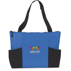 Double Pocket Zippered Tote - Embroidered Main Image