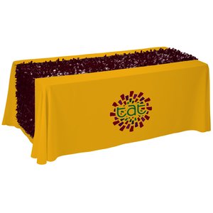 6' Closed-Back Table Throw w/Floral Runner - Heat Transfer Main Image