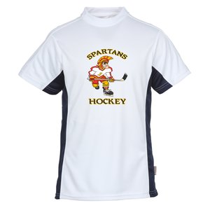 Athletic Side Blocked Performance Tee - Full Color Main Image