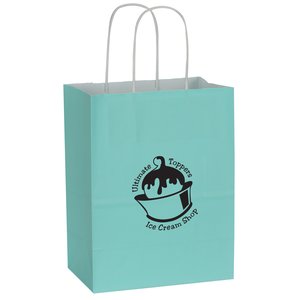Solid Tinted Recycled Shopping Bags - 10-1/2" x 8" Main Image