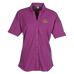Soft Stretch Pique Button Front Shirt - Ladies' Main Image