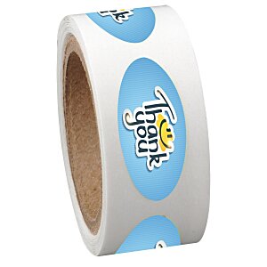 Full Color Sticker by the Roll - Oval - 3/8" x 7/8" Main Image