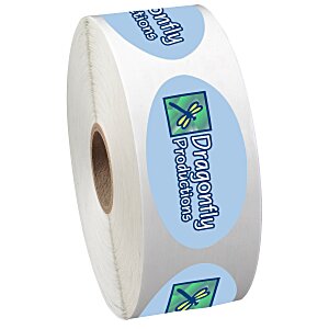 Full Color Sticker by the Roll - Oval - 1-1/4" x 2-1/4" Main Image