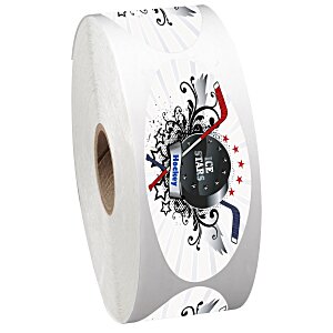 Full Color Sticker by the Roll - Oval - 1-1/4" x 3" Main Image