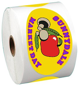 Full Color Sticker by the Roll - Oval - 2-1/2" x 4-1/4" Main Image