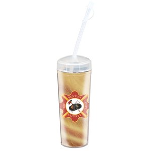 Full Color Explorer Insulated Tumbler with Straw - 20 oz. Main Image