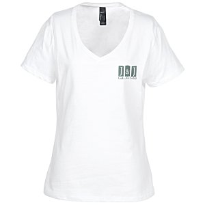 Hanes Perfect-T V-Neck T-Shirt - Ladies' - White Main Image