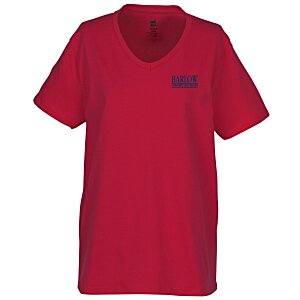 Hanes Essential-T V-Neck T-Shirt - Ladies' - Screen - Colors Main Image