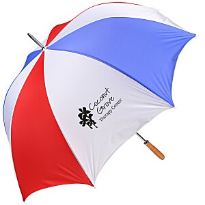 Budget-Beater Golf Umbrella - Red/White/Blue - 60" Arc - 24 hr Main Image