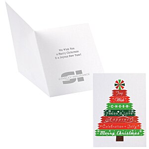 Designer Tree Christmas Greeting Card Main Image