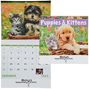 Puppies & Kittens Calendar - Spiral - 24 hr Main Image