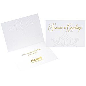 Embossed Snowflake Greeting Card Main Image
