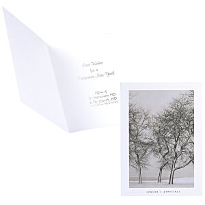 Snow Blown Trees Greeting Card Main Image