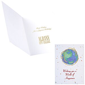World of Happiness Greeting Card Main Image