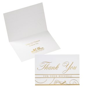 Gold Foil Thank You Greeting Card Main Image
