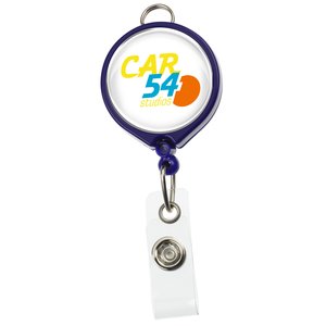 Retractable Badge Holder with Lanyard Attachment - Round - Opaque Main Image