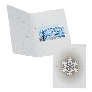 Snowflake Seeded Holiday Card Set Main Image