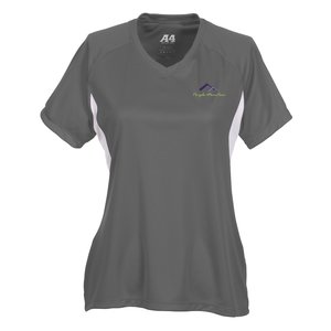 A4 Cooling Performance V-Neck Colorblock Tee - Ladies' - Emb Main Image