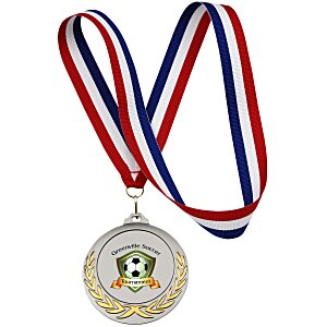 Victory Medal - Red, White & Blue Ribbon - 24 hr Main Image