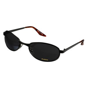 Oval Wrap Gunmetal Sunglasses - Closeout Main Image